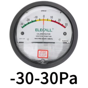 Manômetro Medidor Pressao Diferencial Analógico -30 A 30 Pa